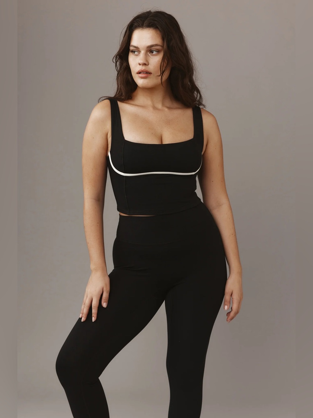Monday Swimwear Zion Tank in Black/Ivory Size Medium